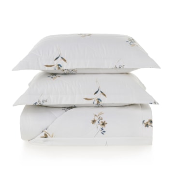 Kit Colcha Cobre-Leito Queen Trussardi Sciarra 100% Algodão Cetim 200 Fios (3 Peças)