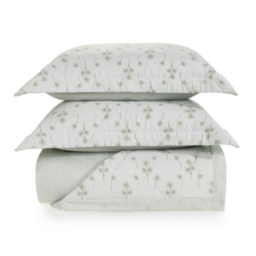 Kit Colcha Cobre Leito Queen Trussardi Stella 100% Algodão Egípcio Cetim 300 Fios (3 Peças)