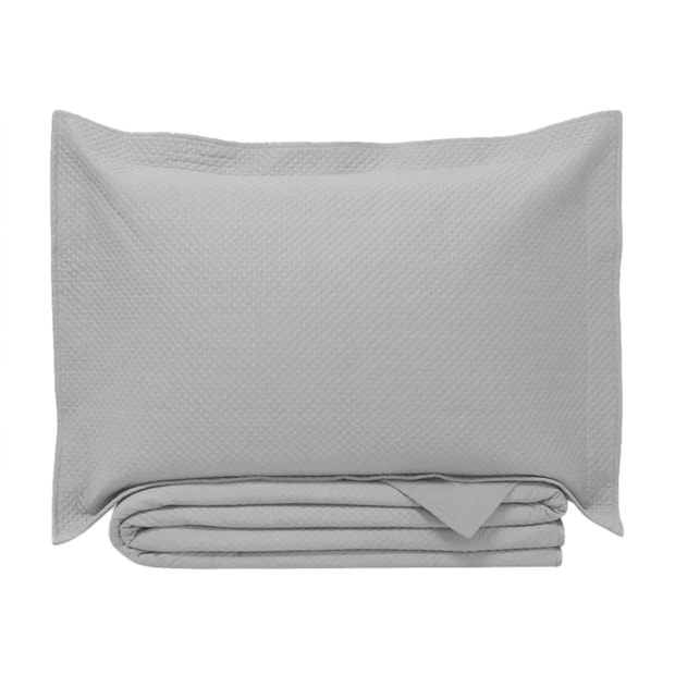 Kit Colcha Cobre-Leito Queen Versalhes Acetinada c/ Porta Travesseiro (3 Peças)