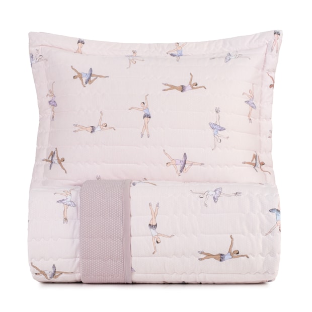 Kit Colcha Cobre-Leito Solteiro Infantil Altenburg Doce Plié Dupla Face Malha Fio Penteado 100% Algodão (2 Peças)