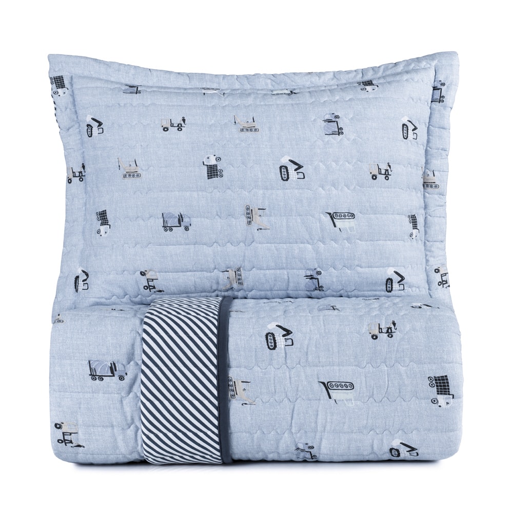 Kit Colcha Cobre-Leito Solteiro Infantil Altenburg Mini Obra Dupla Face Malha Fio Penteado 100% Algodão (2 Peças)