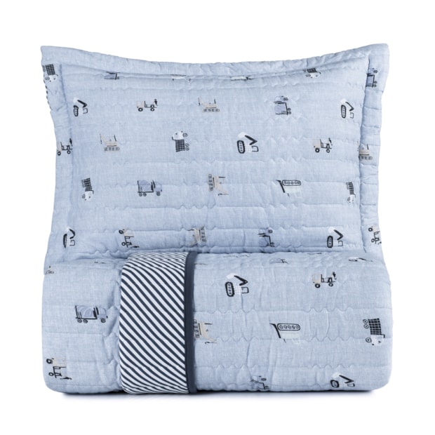 Kit Colcha Cobre-Leito Solteiro Infantil Altenburg Mini Obra Dupla Face Malha Fio Penteado 100% Algodão (2 Peças)