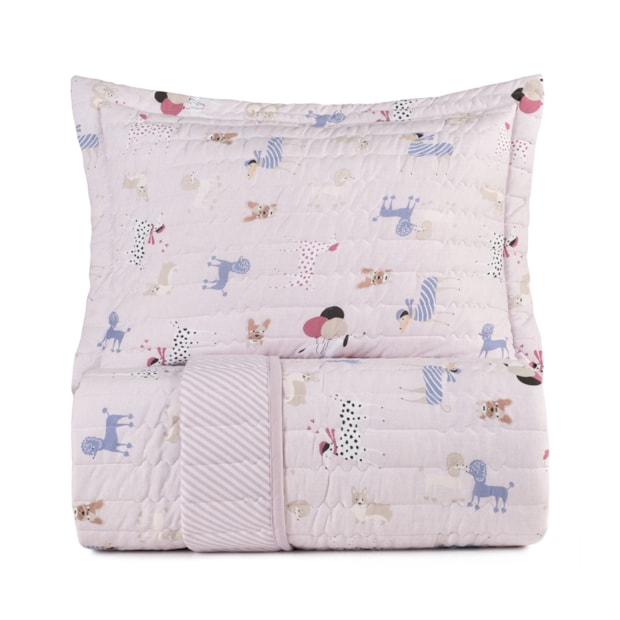 Kit Colcha Cobre-Leito Solteiro Infantil Altenburg Pet Chic Dupla Face Malha Fio Penteado 100% Algodão (2 Peças)