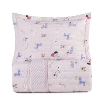 Kit Colcha Cobre-Leito Solteiro Infantil Altenburg Pet Chic Dupla Face Malha Fio Penteado 100% Algodão (2 Peças)