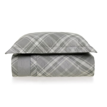 Kit Colcha Cobre-Leito Solteiro Karsten Saulo Dupla Face 100% Algodão 160 Fios c/ Porta Travesseiro (2 Peças)