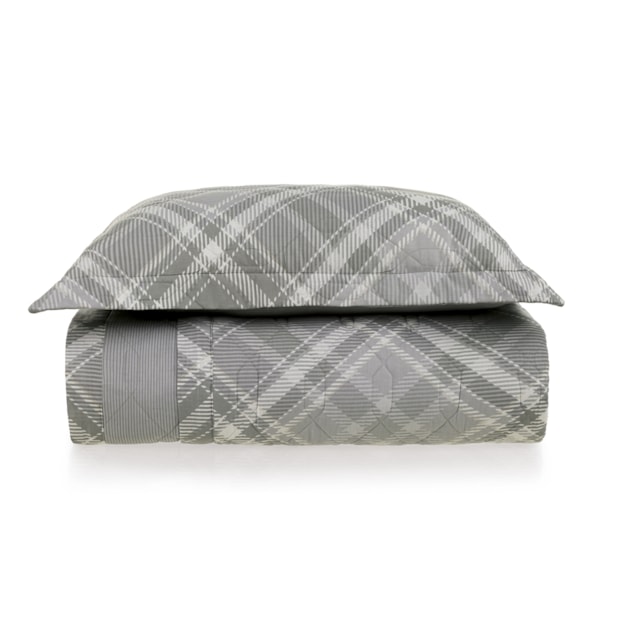 Kit Colcha Cobre-Leito Solteiro Karsten Saulo Dupla Face 100% Algodão 160 Fios c/ Porta Travesseiro (2 Peças)