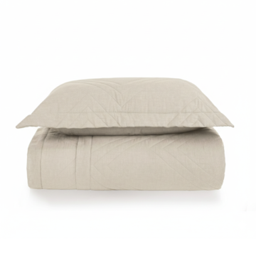 Kit Colcha Cobre-Leito Solteiro Karsten Tesso Dupla Face 100% Algodão 160 fios c/ Porta Travesseiro (2 Peças)