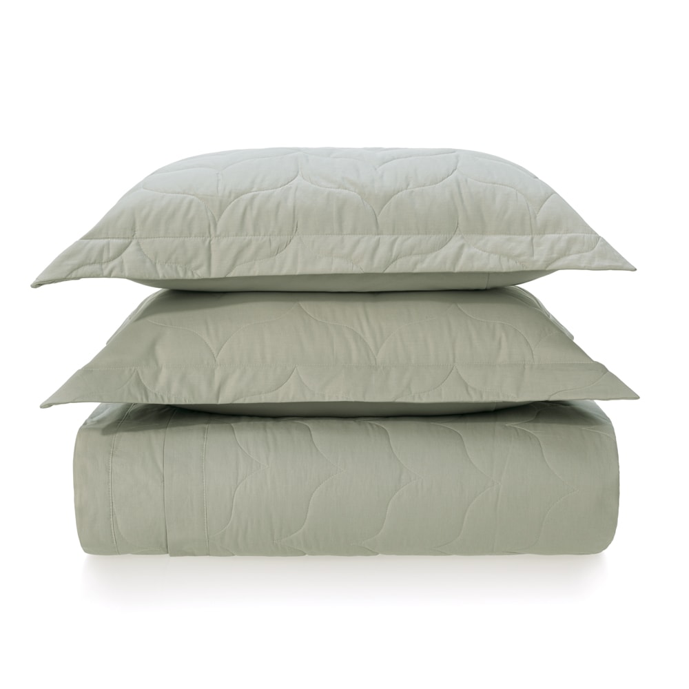 Kit Colcha Cobre-Leito Solteiro Karsten Tom 100% Algodão Percal 200 Fios c/ Porta Travesseiro (2 Peças)