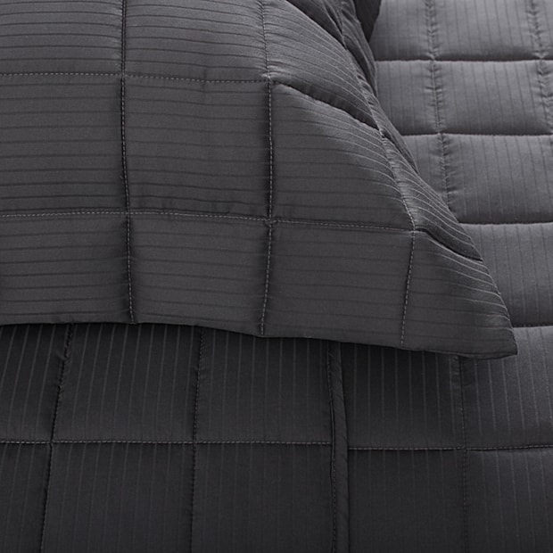 Kit Colcha King Size Buddemeyer Damask Stripes 100% Algodão Fio Penteado Cetim 300 Fios (3 Peças)