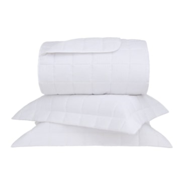 Kit Colcha Queen Buddemeyer Damask Stripes 100% Algodão Fio Penteado Cetim 300 Fios (3 Peças)