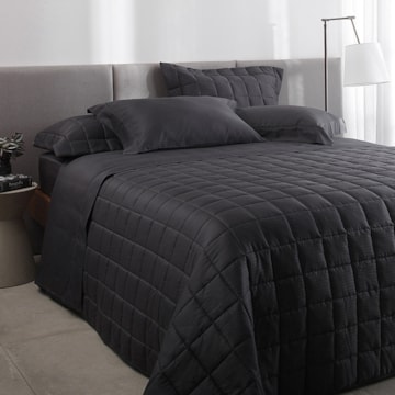 Kit Colcha Queen Buddemeyer Damask Stripes 100% Algodão Fio Penteado Cetim 300 Fios (3 Peças)