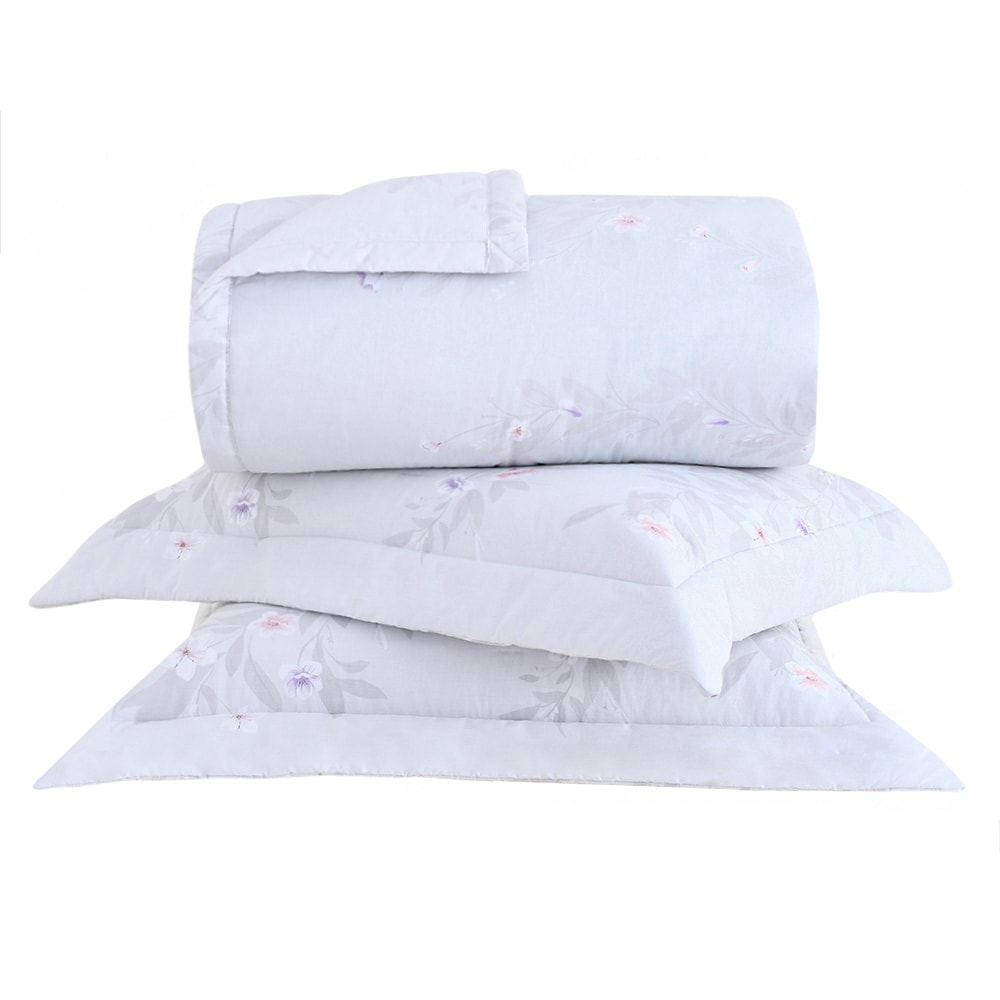 Kit Colcha Queen Buddemeyer Gran Percal Enchanté 100% Algodão 200 Fios (3 Peças)