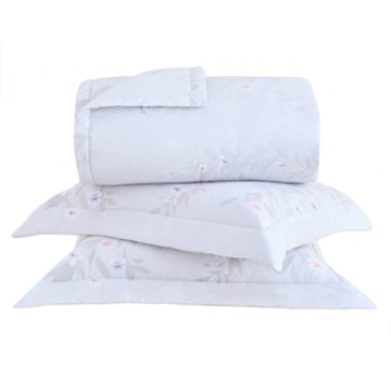 Kit Colcha Queen Buddemeyer Gran Percal Enchanté 100% Algodão 200 Fios (3 Peças)