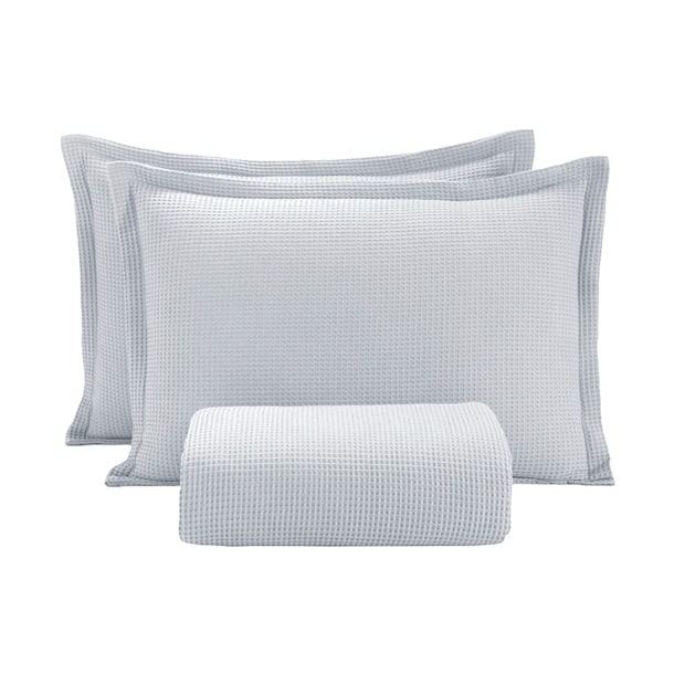 Kit Colcha Queen Dohler Piquet AM-1558 Liso 100% Algodão (3 Peças)