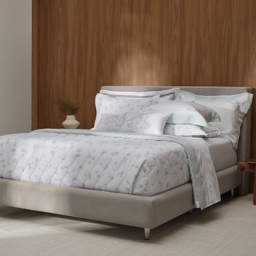 Kit Colcha Queen Trussardi Olivo 100% Algodão Egípcio Cetim 300 Fios (3 Peças)