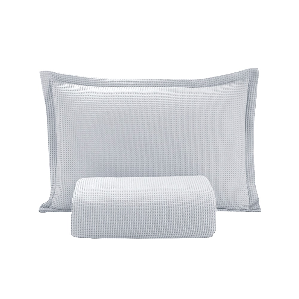 Kit Colcha Solteiro Dohler Piquet AM-1558 Liso 100% Algodão (2 Peças)