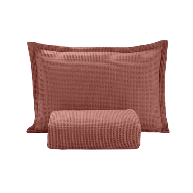 Kit Colcha Solteiro Dohler Piquet AM-1558 Liso 100% Algodão (2 Peças)