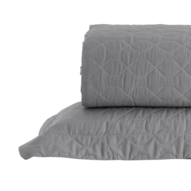 Kit Colcha Solteiro Kacyumara Casa K Vida Bela Liso 100% Algodão Egípcio Percal 200 Fios (2 Peças)