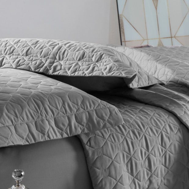 Kit Colcha Solteiro Kacyumara Casa K Vida Bela Liso 100% Algodão Egípcio Percal 200 Fios (2 Peças)