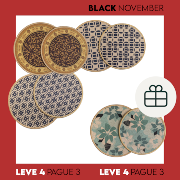 Kit com 4 Conjuntos de Descanso de Panela Kacyumara com Base Emborrachada