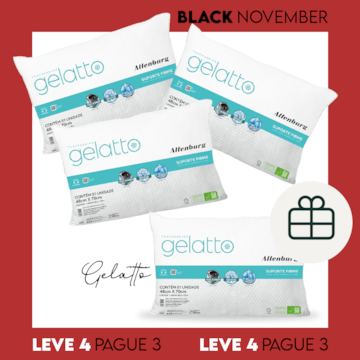 Kit com 4 Travesseiros Altenburg Gelatto Suporte Firme 48cm x 70cm