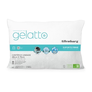 Kit com 4 Travesseiros Altenburg Gelatto Suporte Firme 48cm x 70cm