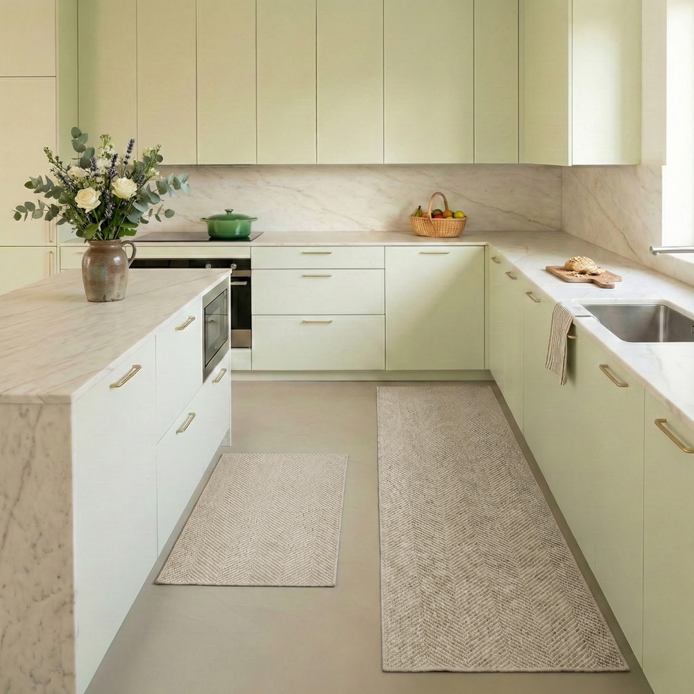 Kit Tapete para Cozinha 65cm + Passadeira 1,60m Missoni Antiderrapante (2 peças)