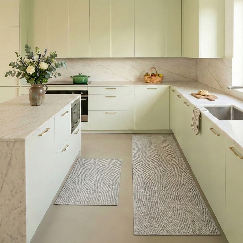 Kit Tapete para Cozinha 65cm + Passadeira 1,60m Missoni Antiderrapante (2 peças)
