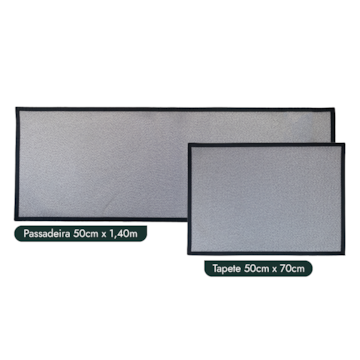 Kit Tapete para Cozinha 70cm + Passadeira 1,40m Antiderrapante Kacyumara Multti (2 peças)