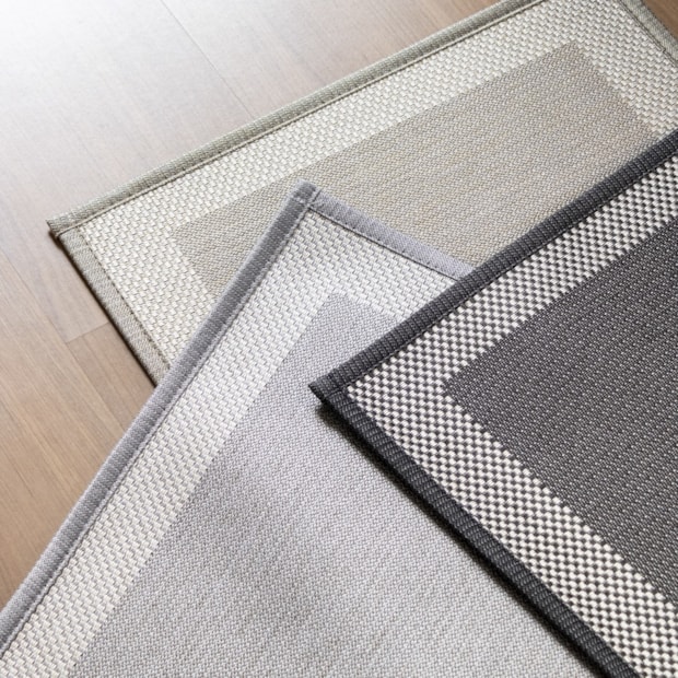 Kit Tapete para Cozinha 70cm + Passadeira 1,80m Antiderrapante Kacyumara Square (2 peças)