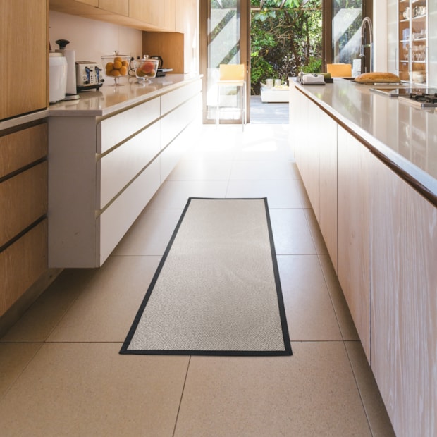 Kit Tapete para Cozinha 70cm + Passadeira 1,80m Antiderrapante Trame (2 peças)