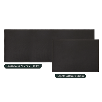 Kit Tapete para Cozinha 70cm + Passadeira 1,80m Antiderrapante Trame (2 peças)