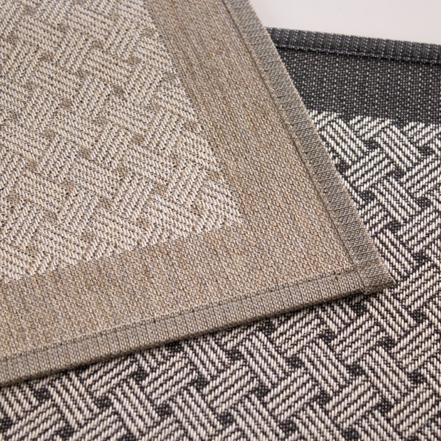 Kit Tapete para Cozinha 75cm + Passadeira 1,80m Antiderrapante Jacquard Bavaria (2 peças)