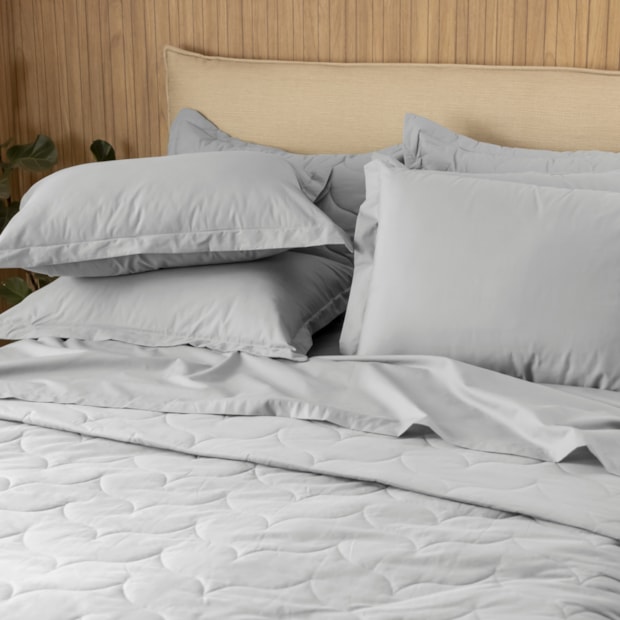 Lençol com Elástico Casal Karsten Tom 100% Algodão Percal 200 Fios (1 Peça)