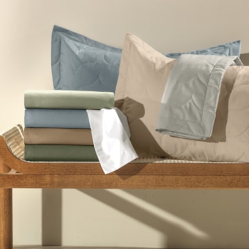 Lençol com Elástico Casal Karsten Tom 100% Algodão Percal 200 Fios (1 Peça)