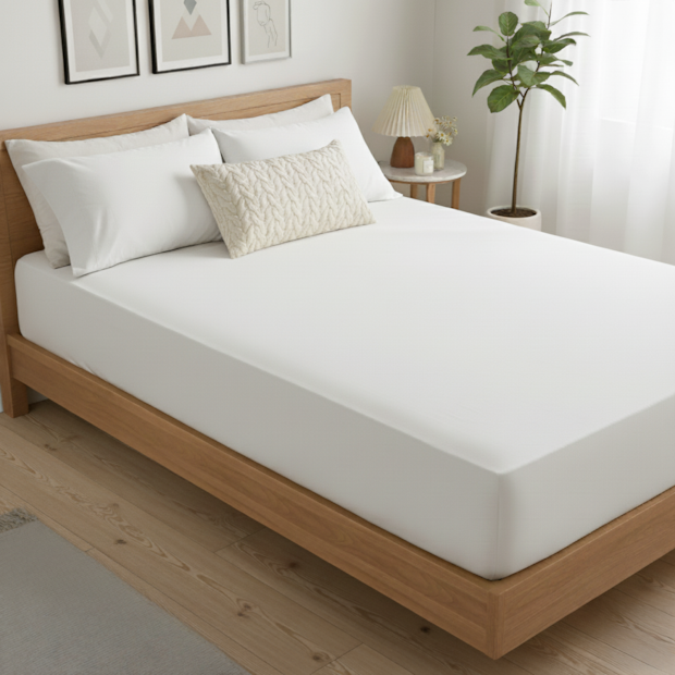 Lençol com Elástico Solteiro Buddemeyer Basic Percalle 100% Algodão Penteado 180 Fios 35cm de Altura (1 Peça)