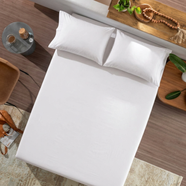 Lençol com Elástico Solteiro King Altenburg Lux Liso 100% Algodão Percal 200 Fios (1 Peça)