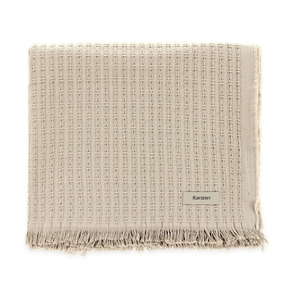 Manta Decorativa Karsten Atlanta 100% Algodão c/ Franjas 1,50m x 2,00m