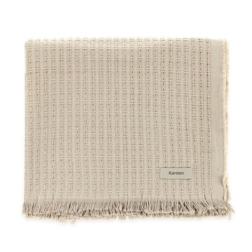 Manta Decorativa Karsten Atlanta 100% Algodão c/ Franjas 1,50m x 2,00m