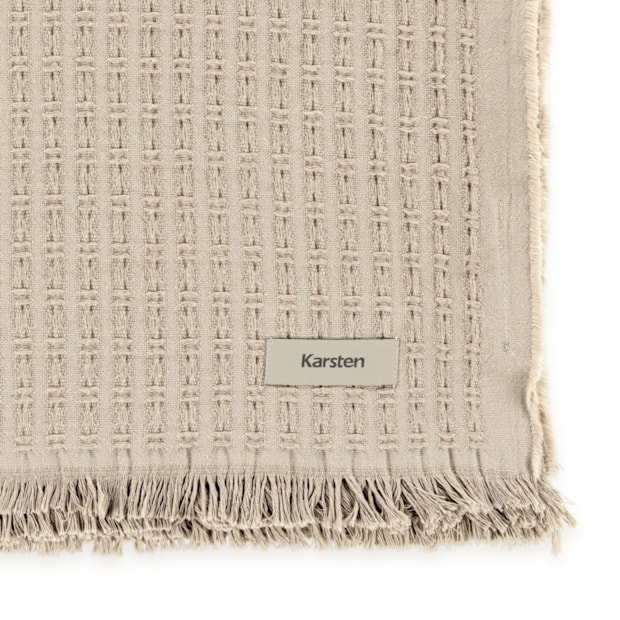 Manta Decorativa Karsten Atlanta 100% Algodão c/ Franjas 1,50m x 2,00m