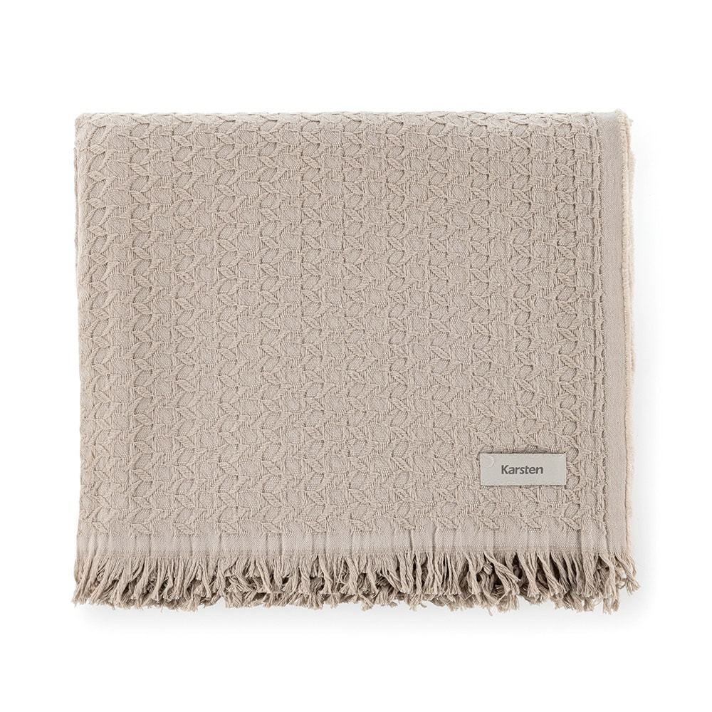 Manta Decorativa Karsten Movaz 100% Algodão c/ Franjas 1,50m x 2,00m