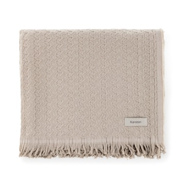 Manta Decorativa Karsten Movaz 100% Algodão c/ Franjas 1,50m x 2,00m