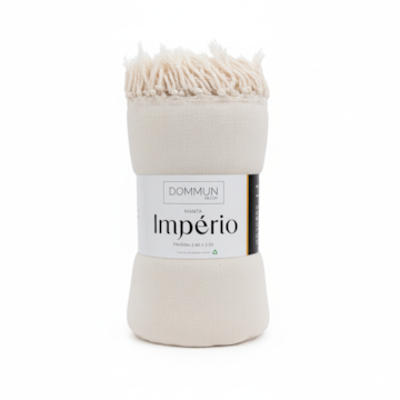 Manta Decorativa para Sofá Império 100% Algodão c/ Franjas 2,40m x 2,50m