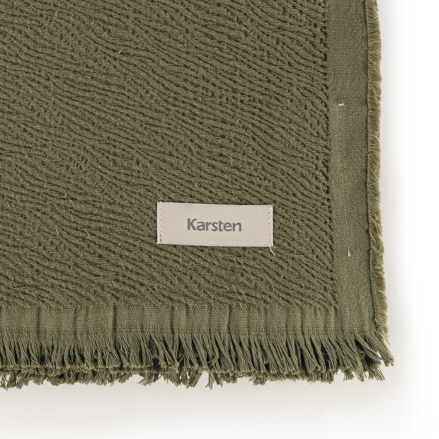 Manta Decorativa para Sofá Karsten Colin 100% Algodão c/ Franjas 1,50m x 2,00m