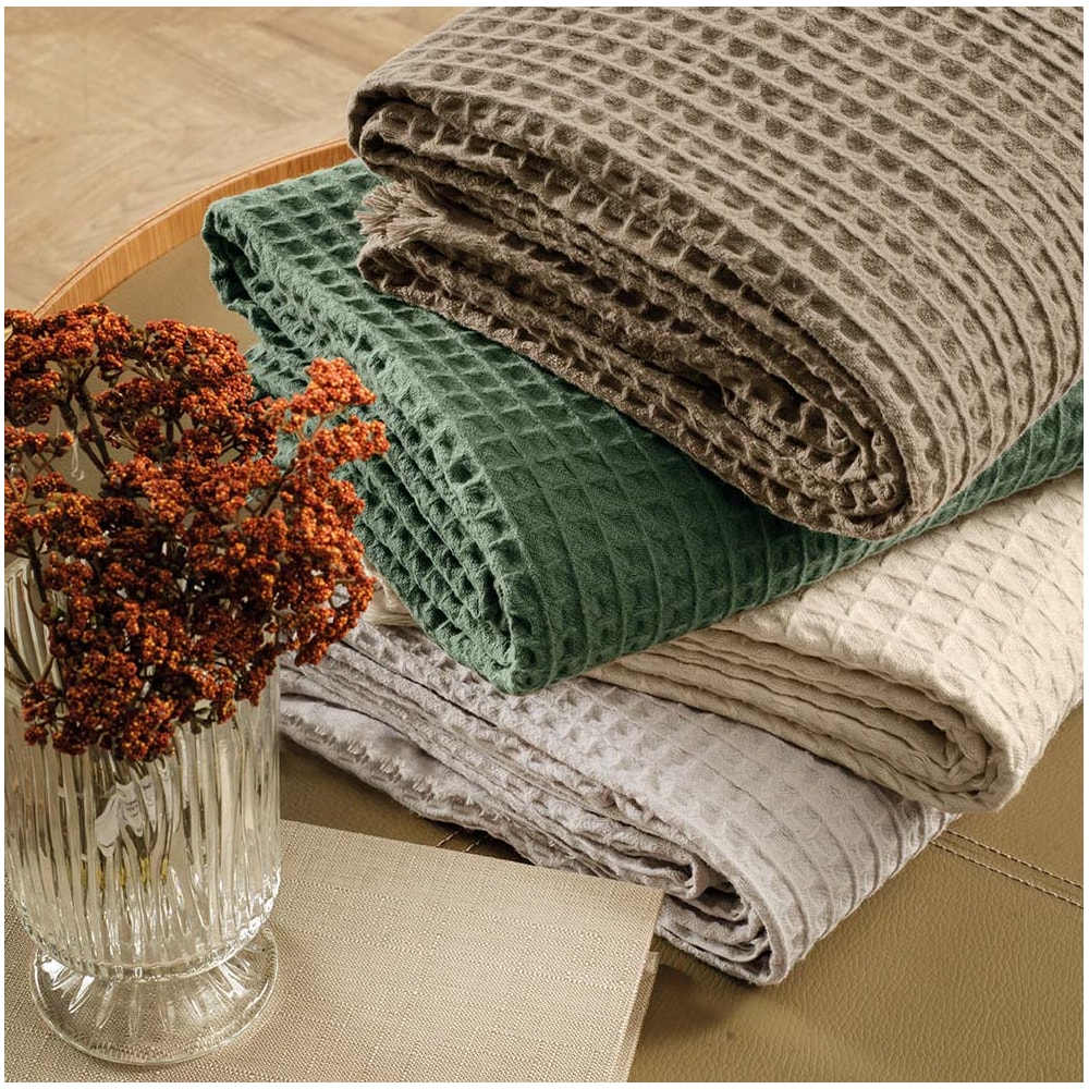 Manta Decorativa para Sofá Karsten Denver 100% Algodão c/ Franjas 1,50m x 2,00m