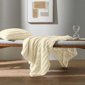 Manta Decorativa para Sofá Karsten Elana Tricot 1,20m x 1,75m