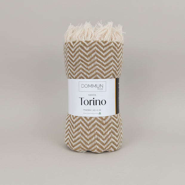 Manta Decorativa para Sofá Torino 100% Algodão c/ Franjas 1,50m x 2,30m