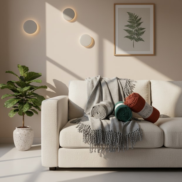 Manta Decorativa para Sofá Veneza 100% Algodão c/ Franjas 1,40m x 2,30m