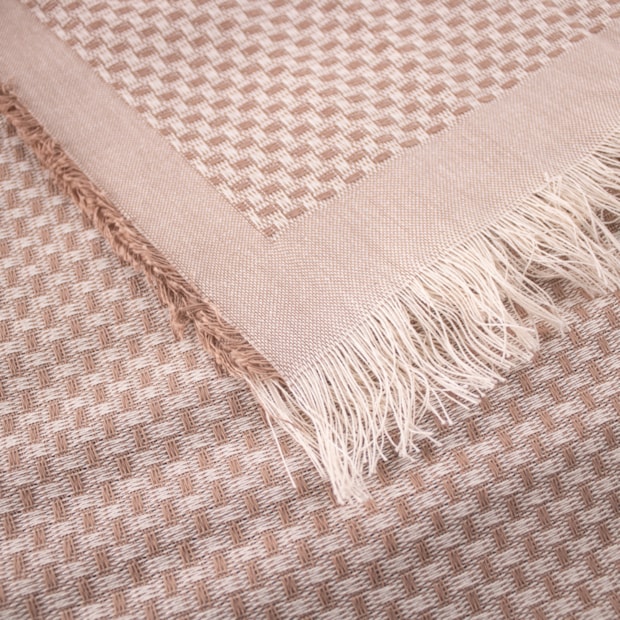 Manta Para Sofá Dohler Bali 100% Algodão C/ Franjas 1,50m X 2,10m