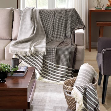 Manta Para Sofá Dohler Genova 100% Algodão C/ Franjas 1,50m X 1,20m